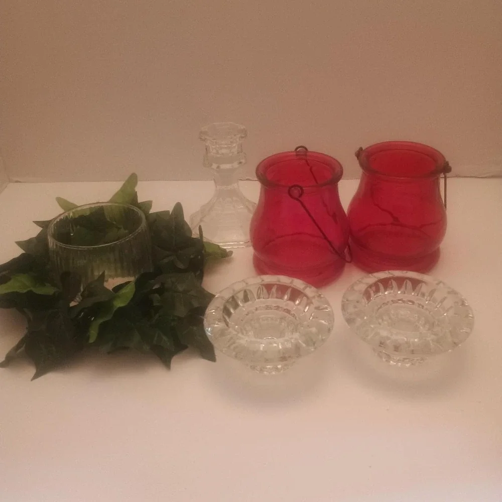 Lot Of 6 Small Candle Holders Various Type